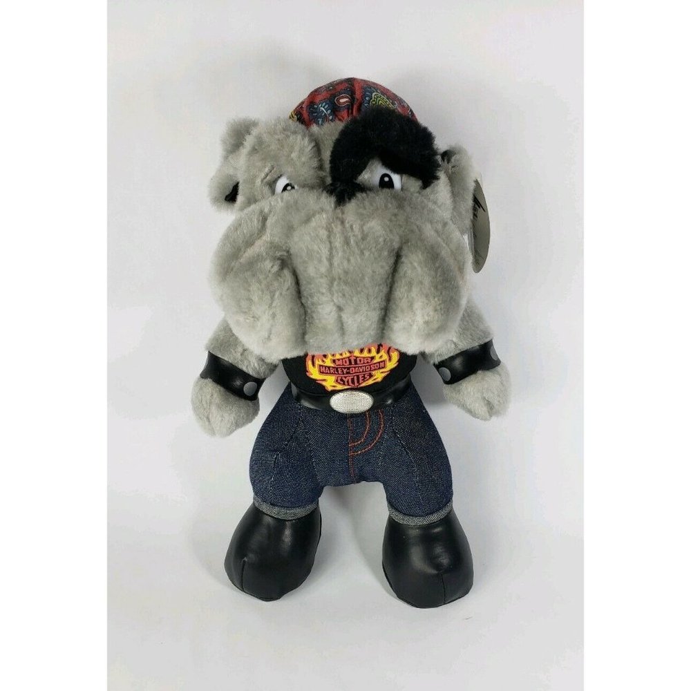 Harley Davidson Plush Bull Dog Official Licensed 11.5" Tall‎